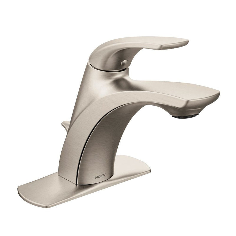 Moen Zarina Single Handle Bathroom Faucet, Spot Resist Brushed Nickel N9