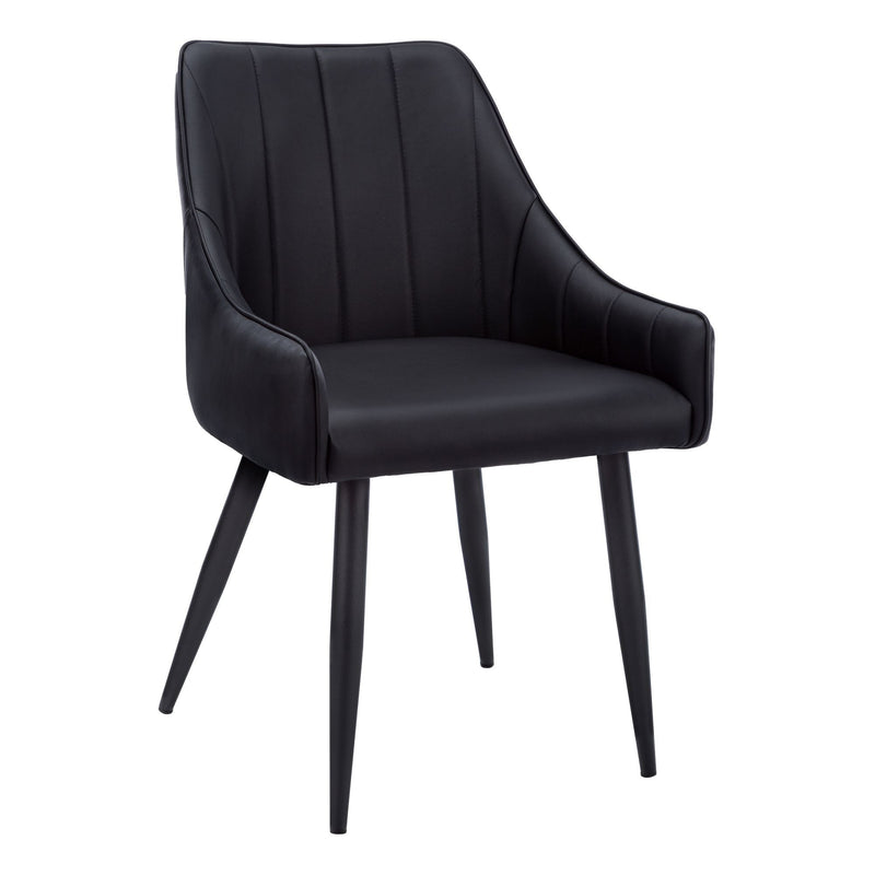 Monarch Tufted Leather Look Dining Chair Set, 2-pc R3