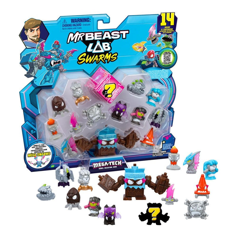 Moose Mr. Beast Lab Swarms Hyper Fusion Series Mega Lab Pack, 14-pc, Assorted Figures U4