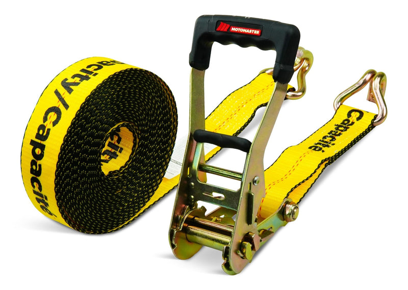 MotoMaster 10,000-lb Commercial Ratchet Tie Down Straps, with Ultra Padded Handles, 2-in x 30-ft Z6