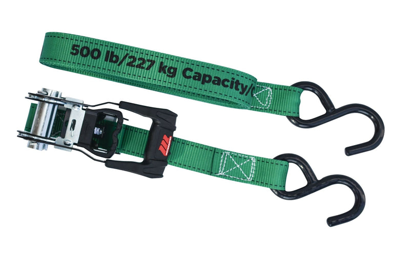 MotoMaster 1,500-lb Ratchet Tie-Down Straps, with Padded Handle, 1-in x 14-ft, (2.5 cm x 4.3 m), 4-pk C9