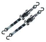 MotoMaster 1,500-lb Snow Camo Ratchet Tie Down, 1-in x 10-ft, 2-pk