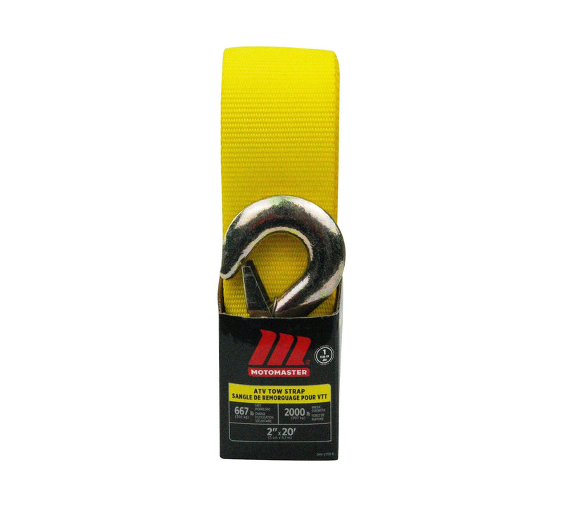 MotoMaster 2,000-lb ATV Tow Strap with Hook, 2-in x 20-ft A1