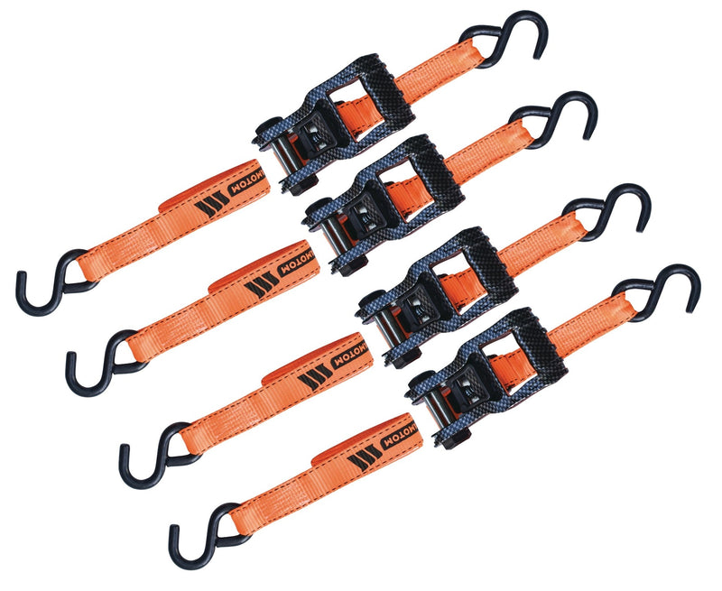 MotoMaster 3,000-lb Heavy Duty Ratchet Tie Down Strap, 1.25-in x 14-ft, 4-pk Z2