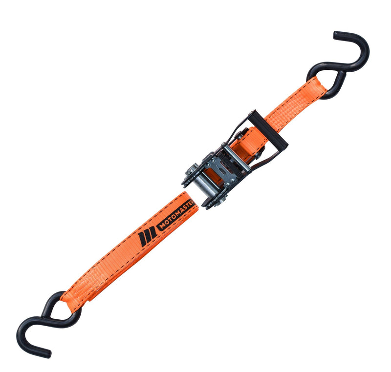 MotoMaster 3,000-lb Heavy Duty Ratchet Tie Down Strap, Non-Padded, 1-in x 14-ft Y8