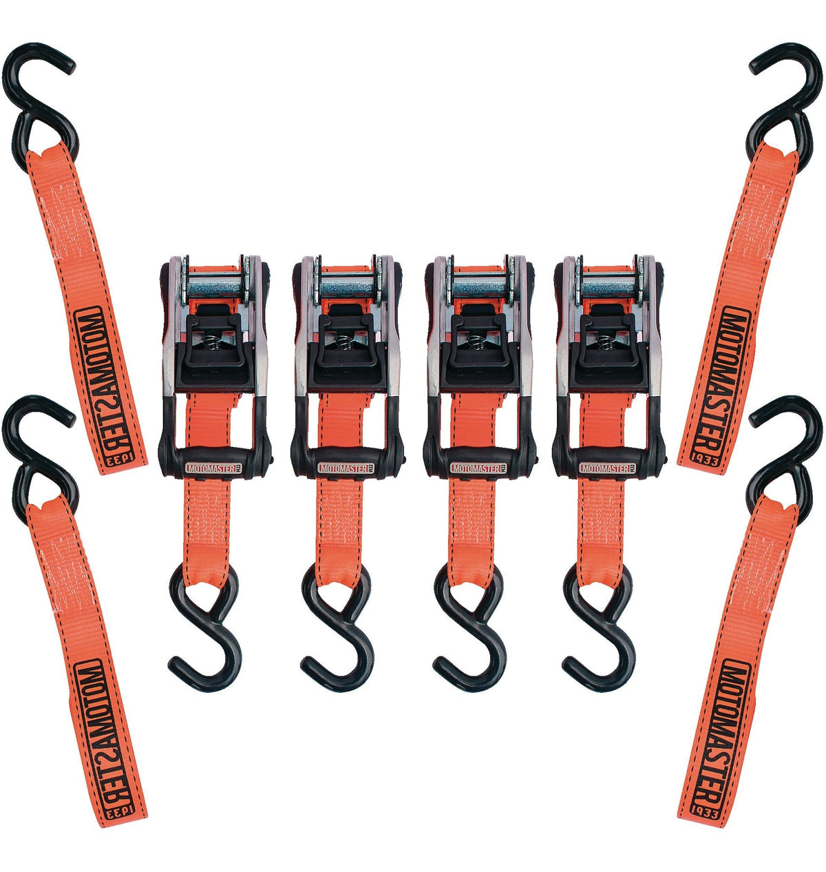 MotoMaster 3,000-lb Heavy Duty Ratchet Tie Down, with Padded D-Handle, 1.25-in x 14-ft, 4-pk