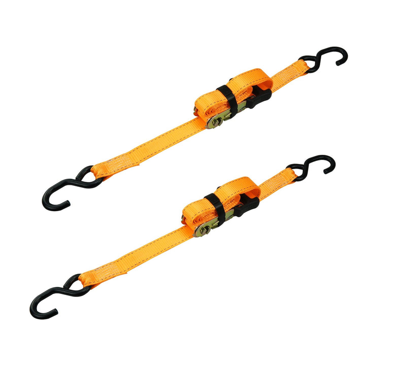MotoMaster 3,000-lb Heavy-Duty Sliding Ratchet Tie Down Straps, 1.25-in x 8-ft, 2-pk X3