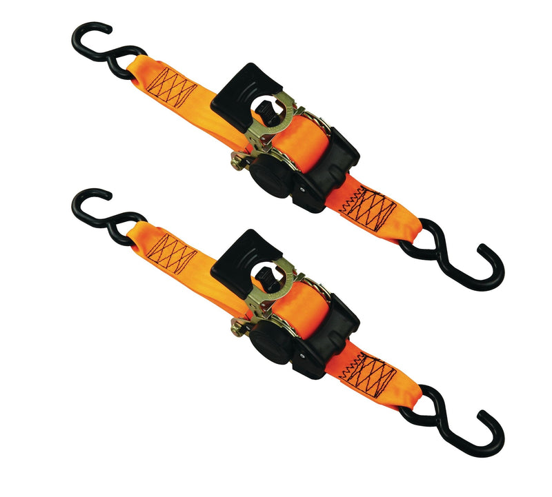 MotoMaster 3,300-lb Retractable Heavy-Duty Ratchet Tie Down Straps, 2-in x 10-ft, 2-pk C3
