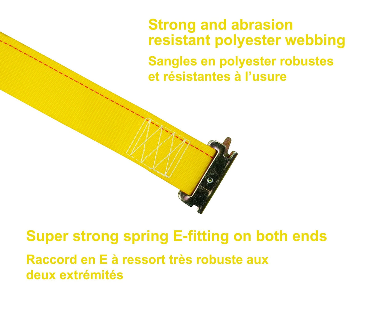 MotoMaster 4,000-lb Commercial Ratchet Tie Down Strap, with E-Fitting, 2-in x 12-ft