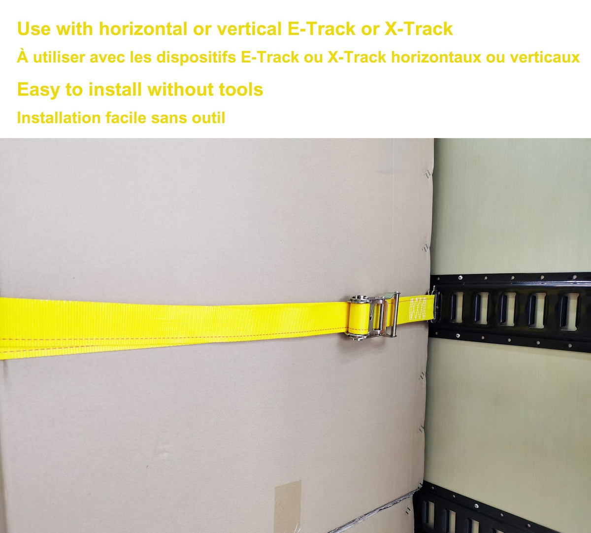 MotoMaster 4,000-lb Commercial Ratchet Tie Down Strap, with E-Fitting, 2-in x 12-ft