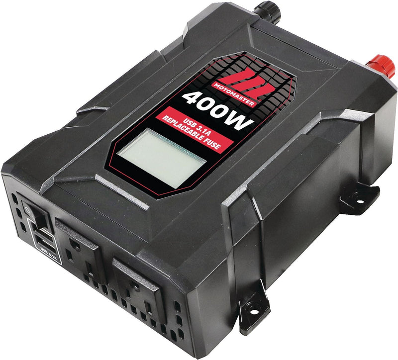 MotoMaster 400W Power Inverter with LCD Screen, Grey F9