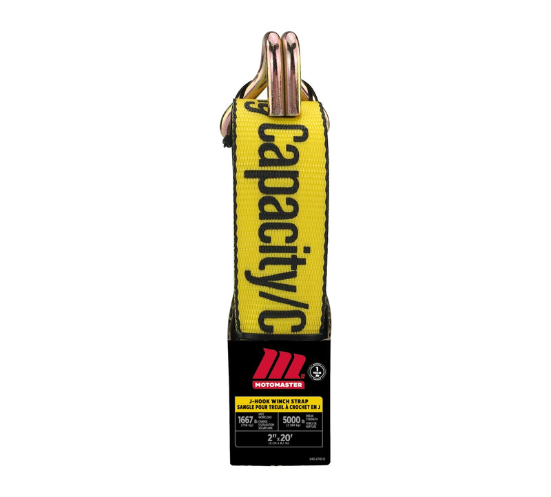 MotoMaster 5,000-lb J-Hook Winch Strap, 2-in x 10-ft U5