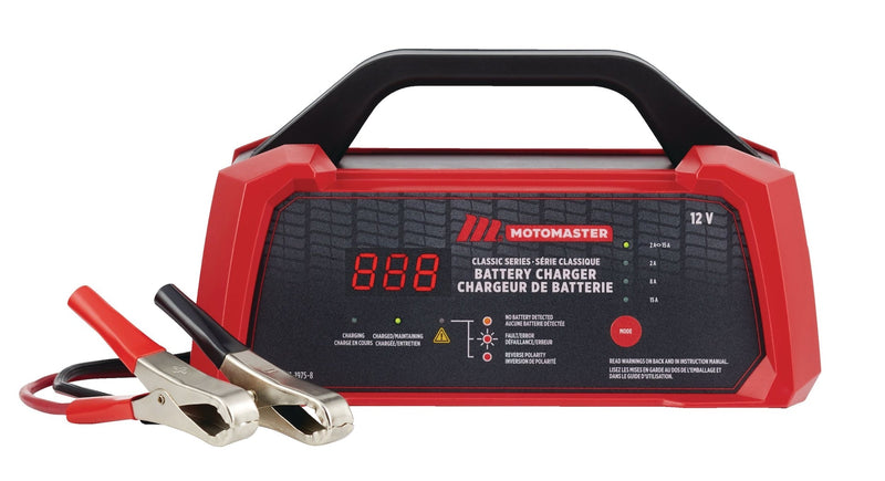 MotoMaster Classic Series Smart Battery Charger/Maintainer, Fully Automatic, 15/8/2-Amp, 12V Y3