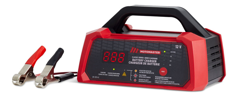 MotoMaster Classic Series Smart Battery Charger/Maintainer, Fully Automatic, 8/4/2-Amp, 12V B9