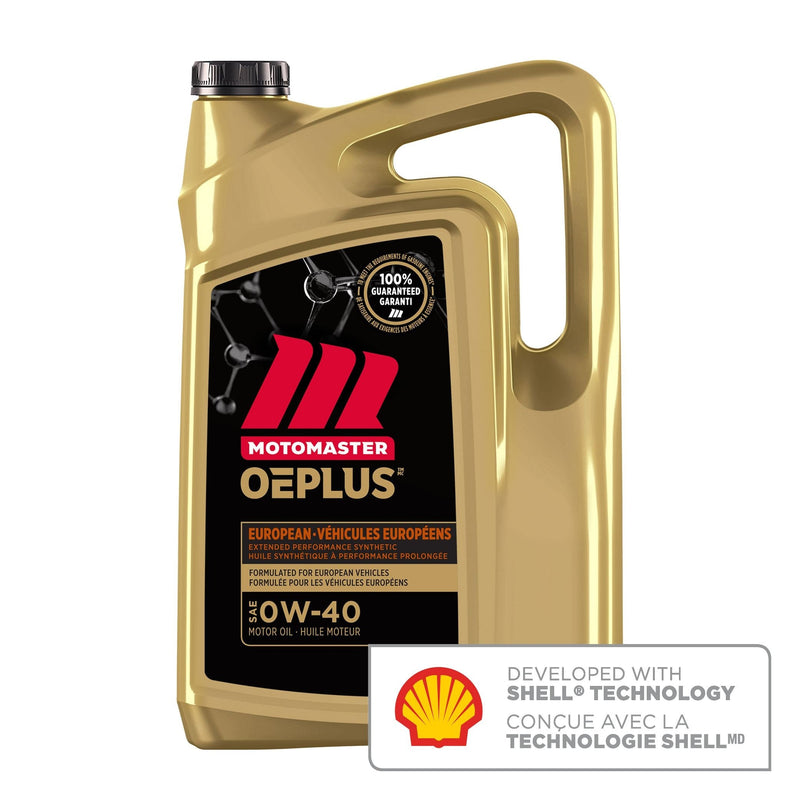 MotoMaster OEPLUS European Premium 0W40 Synthetic Engine/Motor Oil, 5-L B6