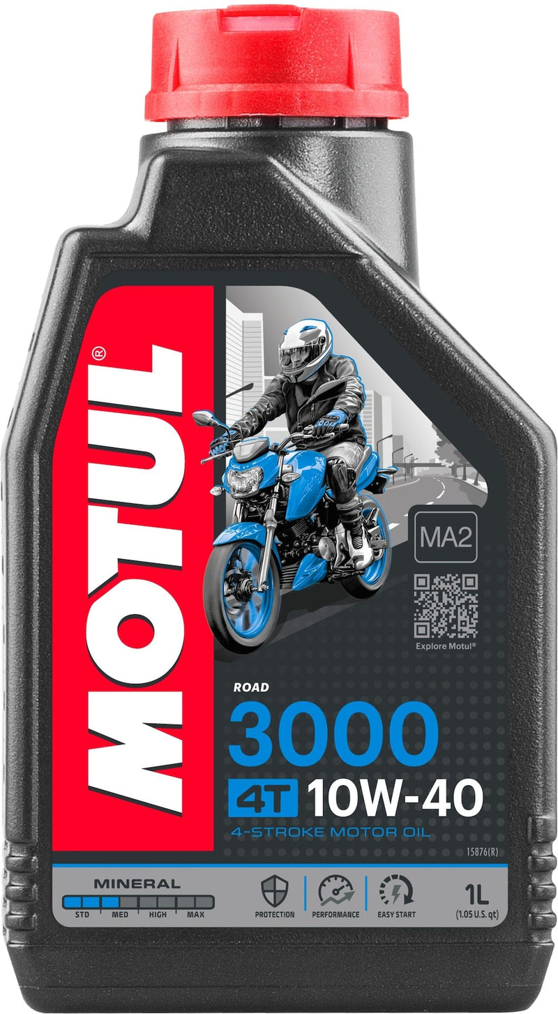 Motul 3000 4-Stroke 10W40 Mineral Motor Oil, 1-L N9