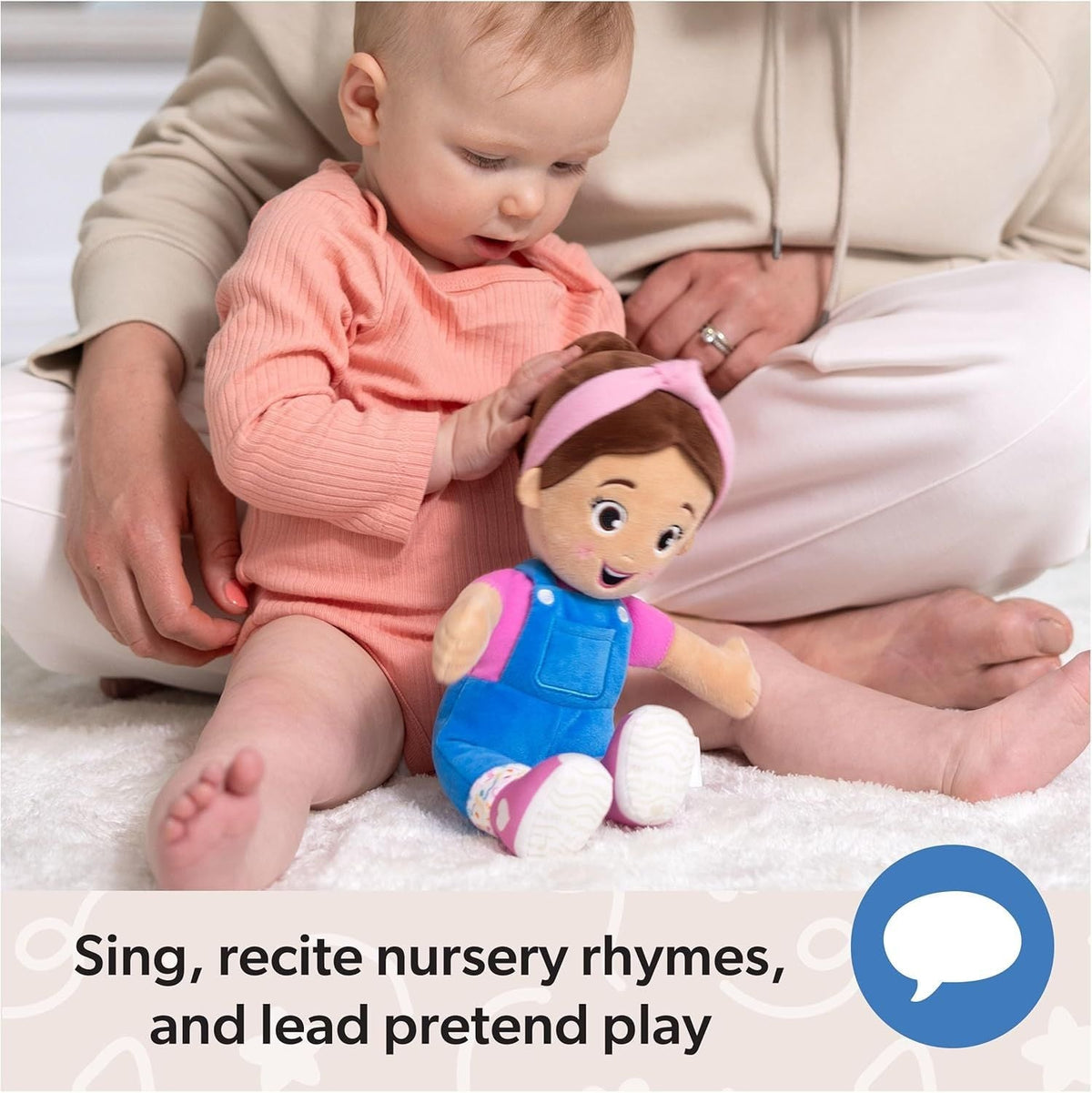 Ms. Rachel Cuddle & Comfort Doll 11-in Premium Plush, Ages 6 Months to 3+