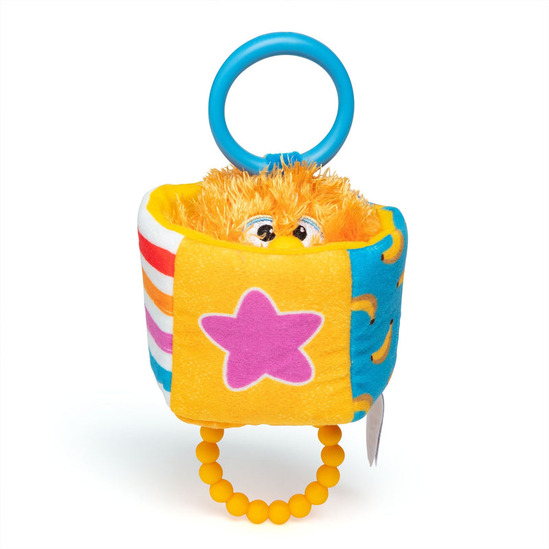 Ms. Rachel Herbie Sensory Take-Along Toy, Baby Swing & Baby Stroller Teething Toys with Rattle & Clip, Toddler Toys T7