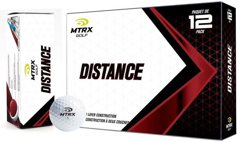 MTRX Distance Golf Balls, White, 12-pk R8