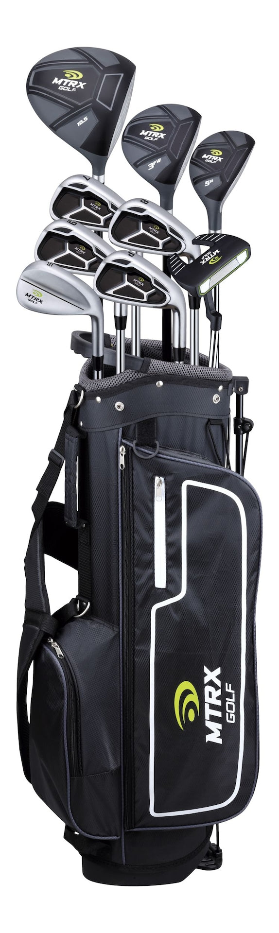 MTRX Men's Complete Golf Club Set with Golf Stand Bag, Black K0