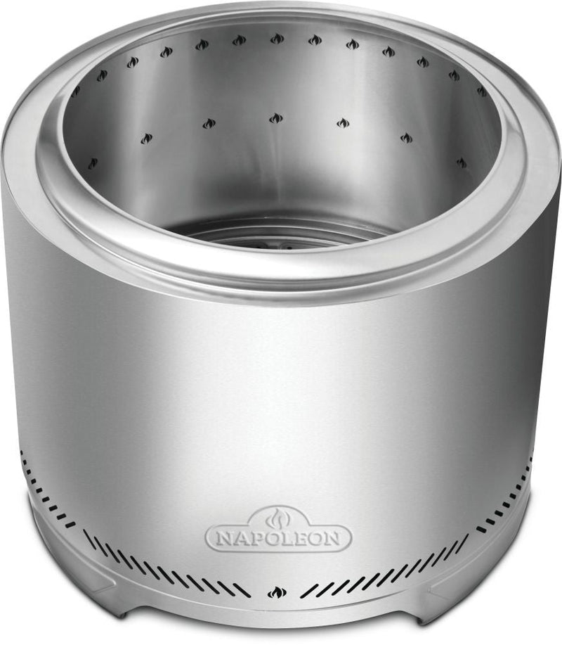 Napoleon Timberwolf Outdoor Smokeless Multi-Fuel Fire Pit, Stainless Steel, 22-in D6