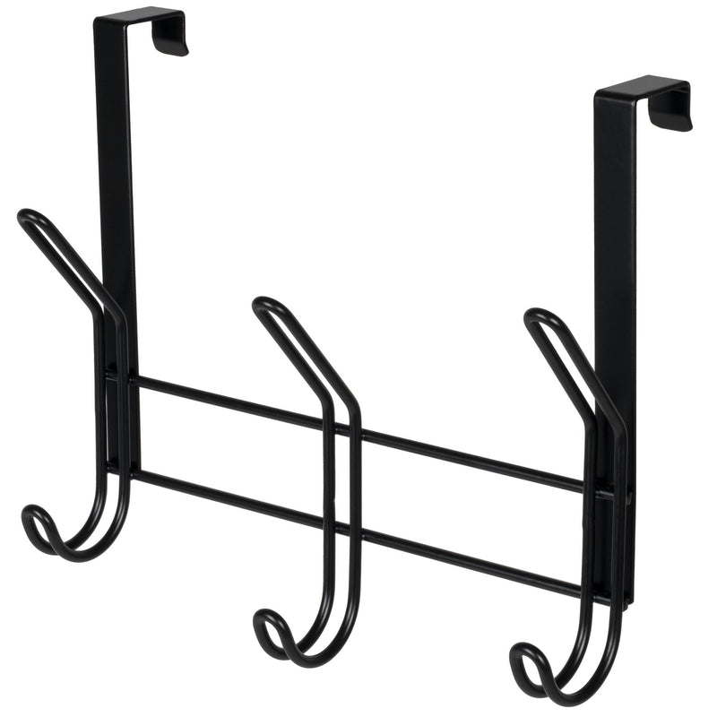 Neatfreak 11.2" Over The Door Double Metal 3 Hook, Black I3