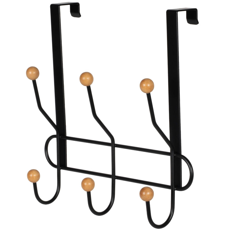Neatfreak 11.2" Over The Door Metal 3 Hook, Black S4