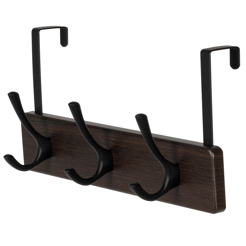 Neatfreak 13.3" Traditional Wall 3 Hook Rack, Brown Q8