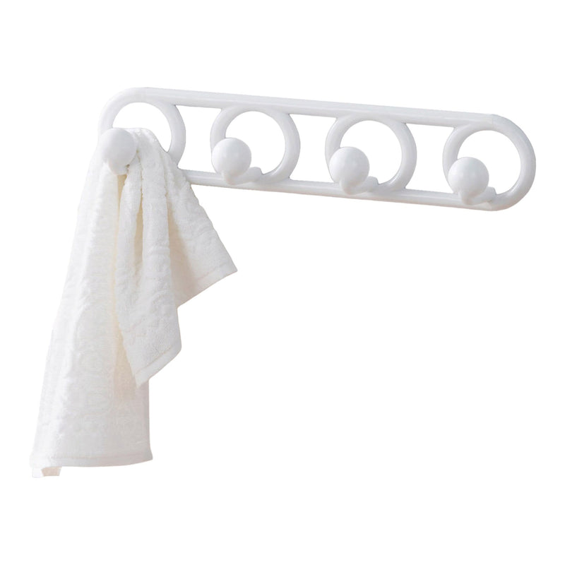 NeatFreak Heavy Duty Plastic 4-Hook Hook, White, 19.7-in Y7