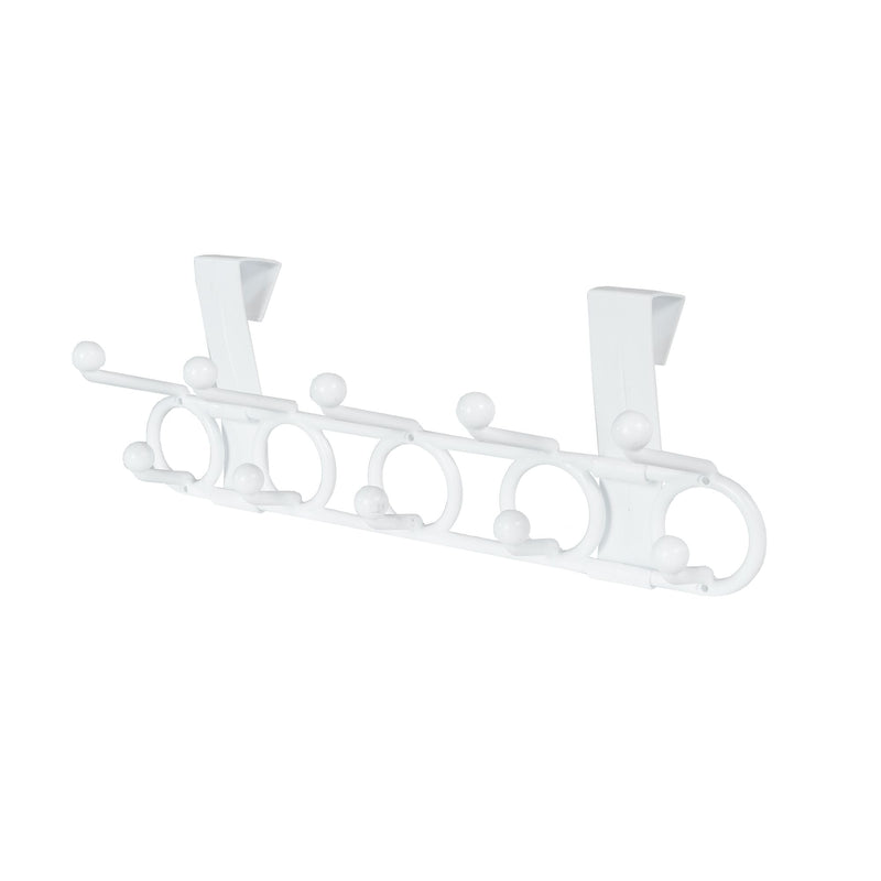 NeatFreak Plastic 10-Hook Over the Door Hook, White, 18.5-in M9