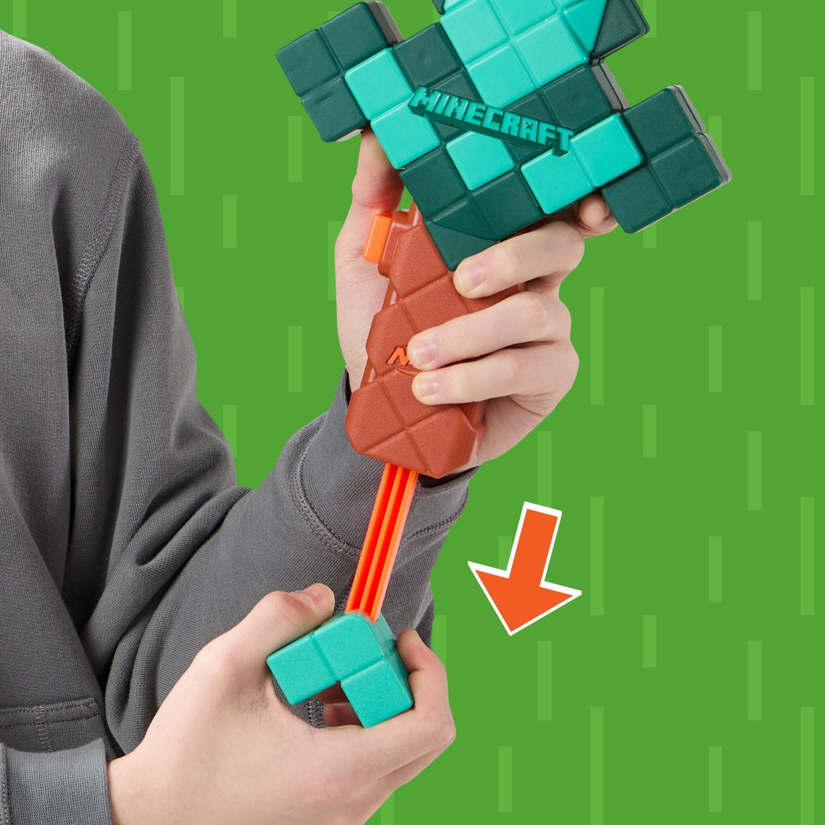 NERF Minecraft Diamond Sword Dart Blaster with 8 N1 Darts
