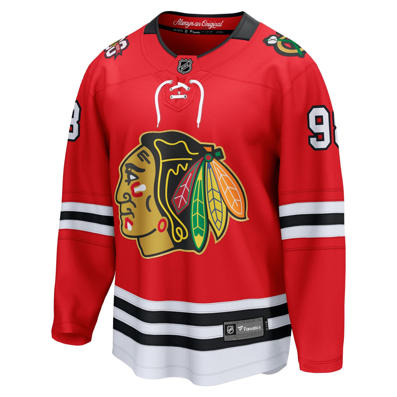 NHL Chicago Blackhawks 2025-2026 Adult Standard Connor Bedard Centennial Breakaway Player Jersey, Various Sizes A3