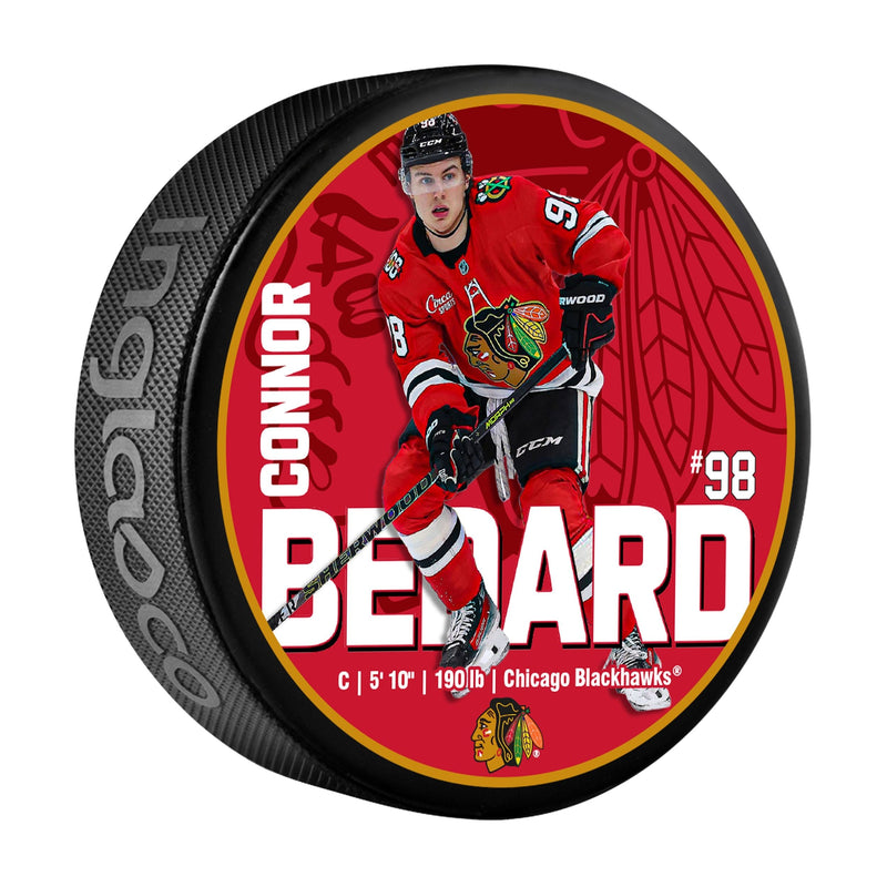 NHL Chicago Blackhawks Connor Bedard Hockey Puck, 6-oz C4
