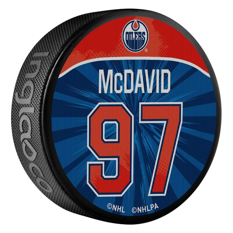 NHL Edmonton Oilers Connor McDavid Dual Image Lenticular Puck, 6-oz E2