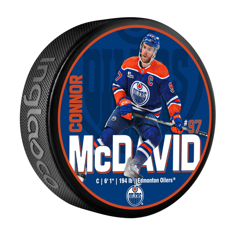 NHL Edmonton Oilers Connor McDavid Hockey Puck, 6-oz M0