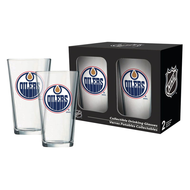 NHL Edmonton Oilers Mixing Pint Glass Box Set, 2-pk, 16-oz B2