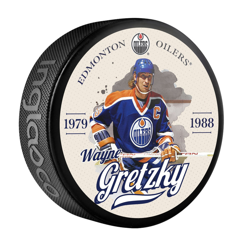NHL Edmonton Oilers Wayne Gretzky Hockey Puck, 6-oz K2