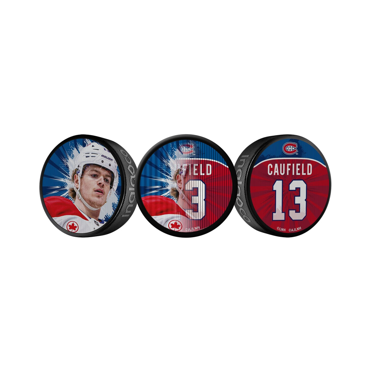 NHL Montreal Canadiens Cole Caufield Dual-Image Lenticular Hockey Puck, 6-oz