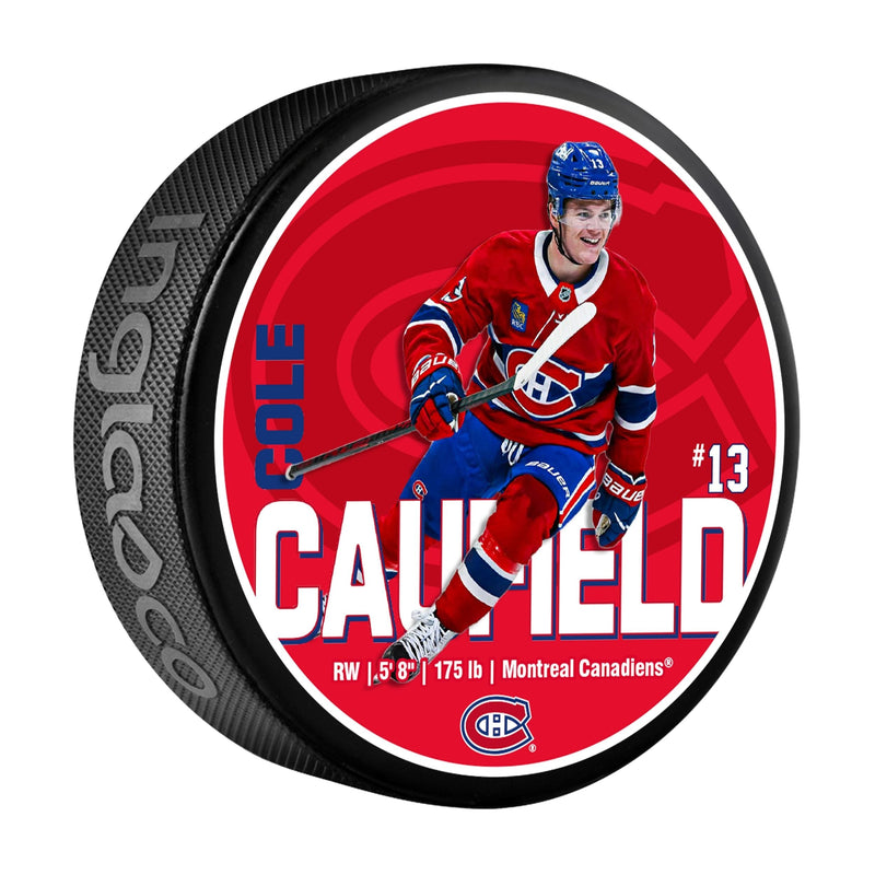 NHL Montreal Canadiens Cole Caufield Hockey Puck, 6-oz L8