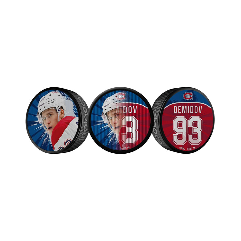 NHL Montreal Canadiens Ivan Demidov Dual-Image Lenticular Hockey Puck, 6-oz V6
