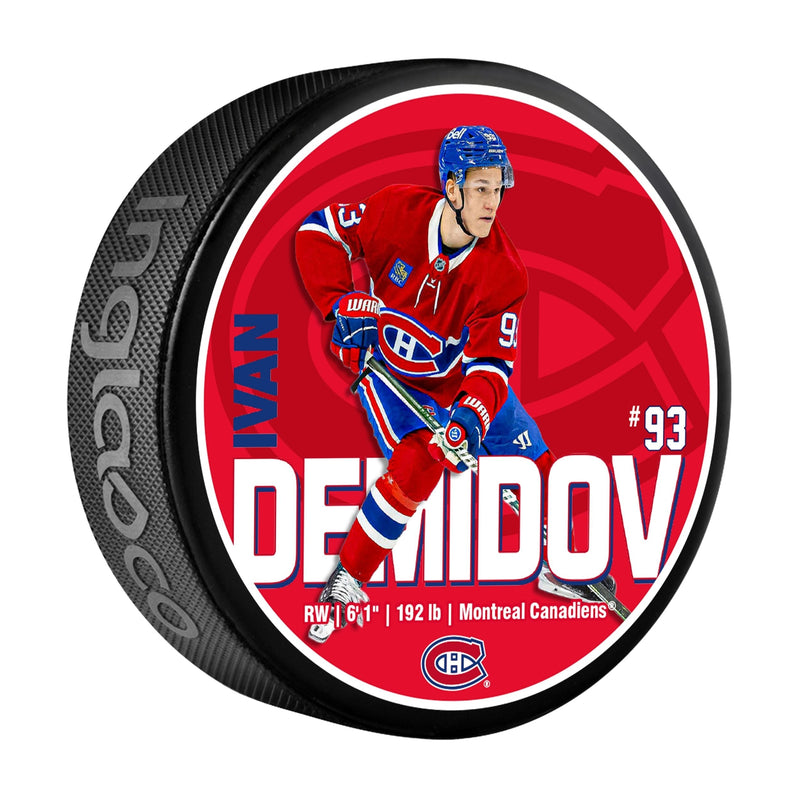 NHL Montreal Canadiens Ivan Demidov Hockey Puck, 6-oz S2