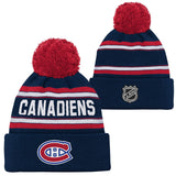 NHL Montreal Canadiens Jacquard Cuffed Knit Pom Toque, Youth