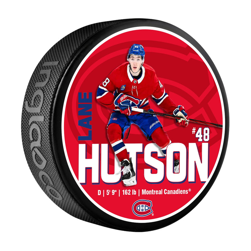 NHL Montreal Canadiens Lane Hutson Hockey Puck, 6-oz Z3