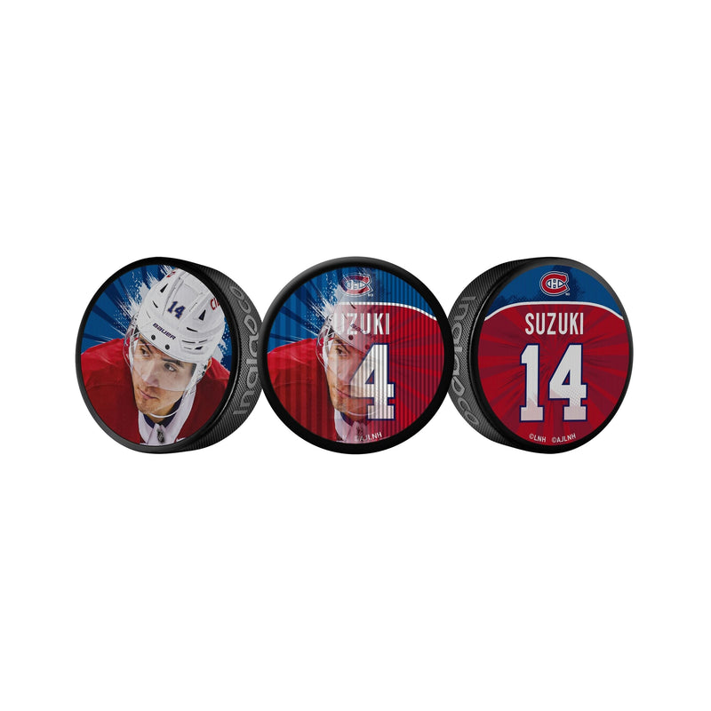 NHL Montreal Canadiens Nick Suzuki Dual-Image Lenticular Hockey Puck, 6-oz B1