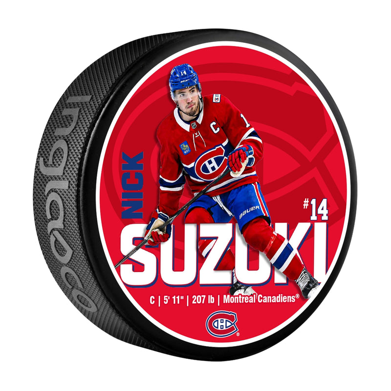 NHL Montreal Canadiens Nick Suzuki Hockey Puck, 6-oz H6