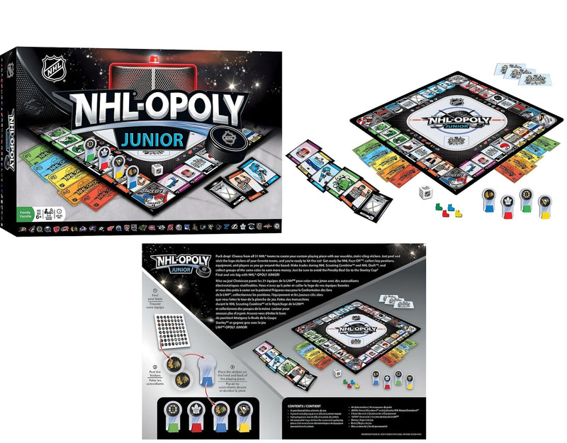 NHL-OPOLY Hockey-Themed Board Game for 2-4 Players J7
