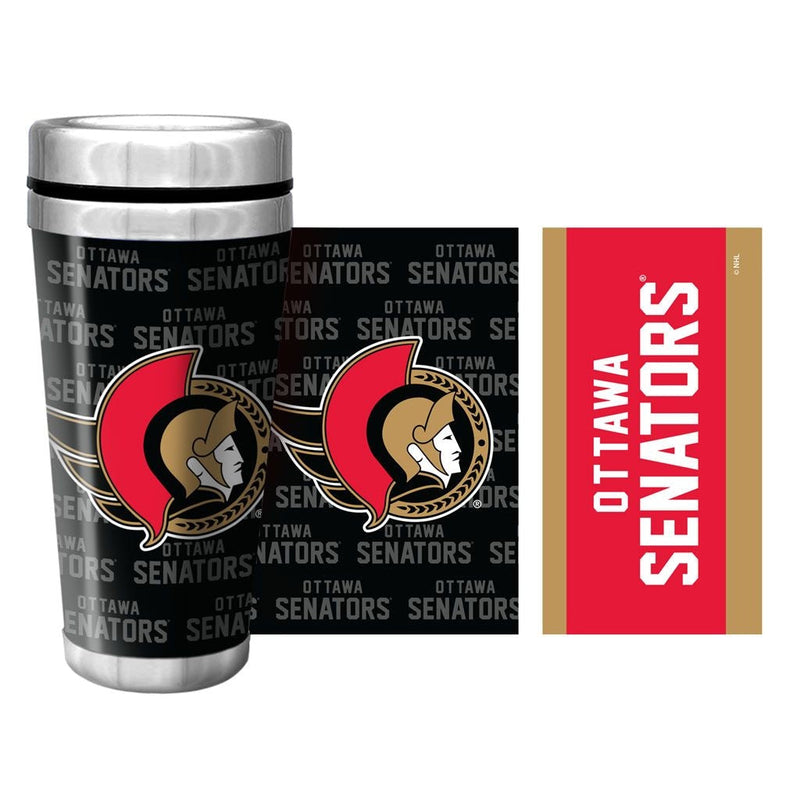 NHL Ottawa Senators Full Wrap Wallpaper Travel Mug, 14-oz E7