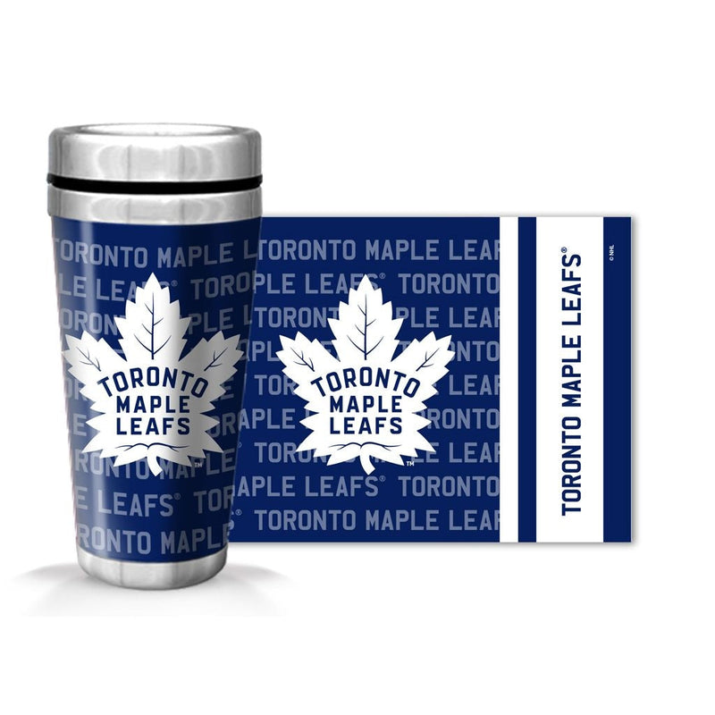 NHL Toronto Maple Leafs Full Wrap Wallpaper Travel Mug, 14-oz J6