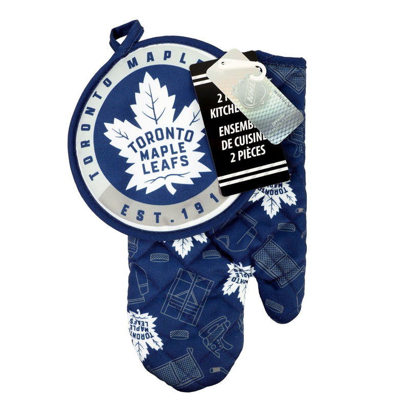 NHL Toronto Maple Leafs Kitchen Oven Mitt Pot Holder Set, 2-pc X4