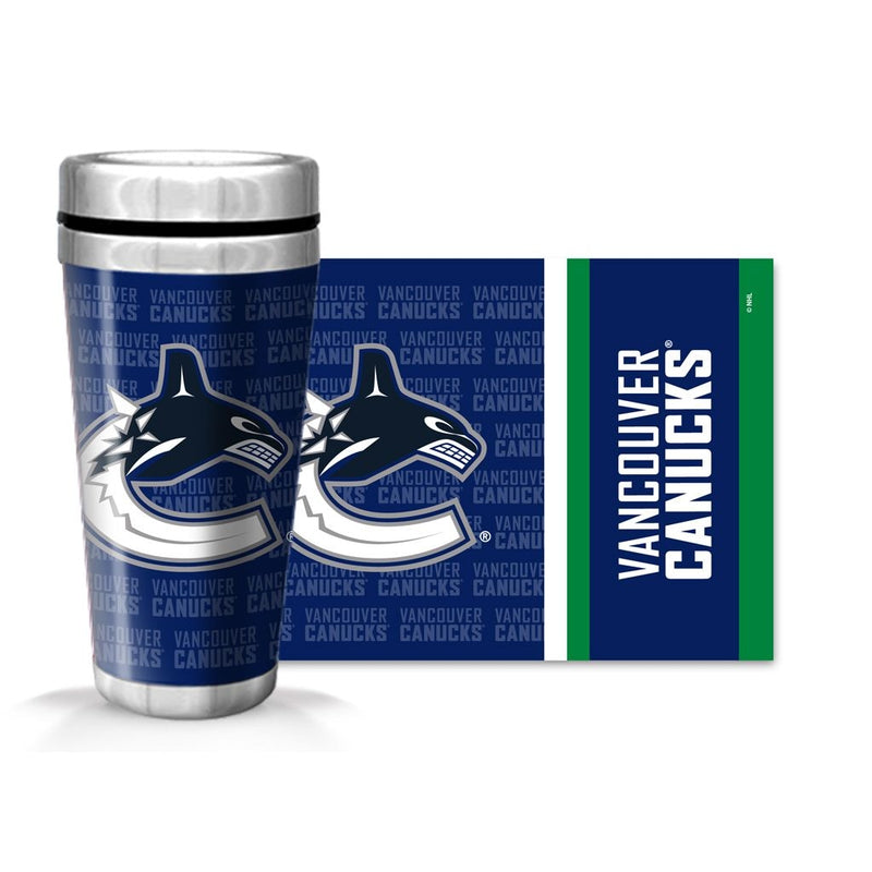 NHL Vancouver Canucks Full Wrap Wallpaper Travel Mug, 14-oz O9